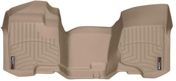 Коврики Weathertech Beige для Chevrolet Tahoe (mkIII) / Silverado (mkII)(extended/double cab) 2007-2014 (без рычага 4x4)(1 ряд)