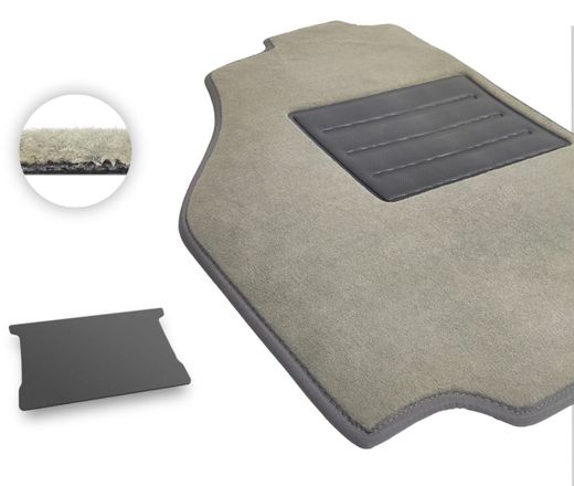 Текстильные коврики Pro-Eco Beige для BMW i3 (I01)(не перекрывает пластик)(багажник) 2013-2022