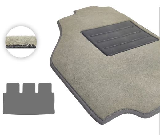 Текстильные коврики Pro-Eco Beige для Volkswagen Multivan (T5-T6)(SWB)(багажник) 2003-2024