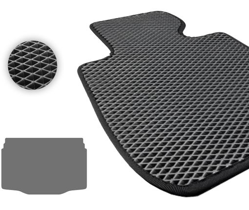 Eva коврики Pro-Eco Black для Jeep Avenger (mkI)(верхний уровень)(багажник) 2023→ - Фото 1