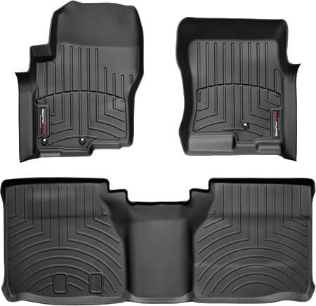 Коврики Weathertech Black для Nissan Navara (D40) 2008-2015; Suzuki Equator (mkI) 2008-2015 (extended cab)(3 крепления)