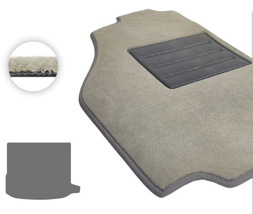 Текстильные коврики Pro-Eco Beige для Mercedes-Benz GLC-Class (C253)(купе)(не гибрид)(багажник) 2015-2022