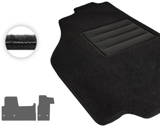 Текстильные коврики Pro-Eco Black для Nissan NV400 (mkI) / Interstar (mkII)(1 ряд) 2010→
