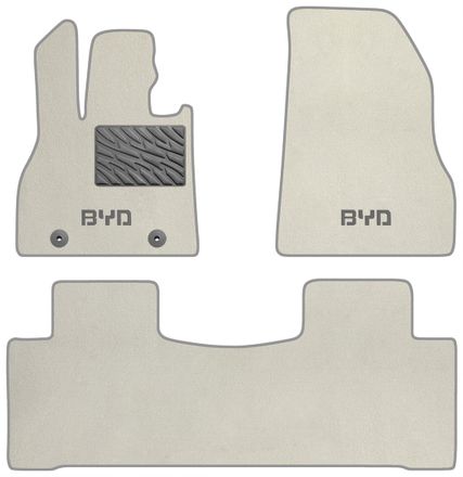 Двухслойные коврики Sotra Premium White для BYD Sealion 7 (mkI) 2024→