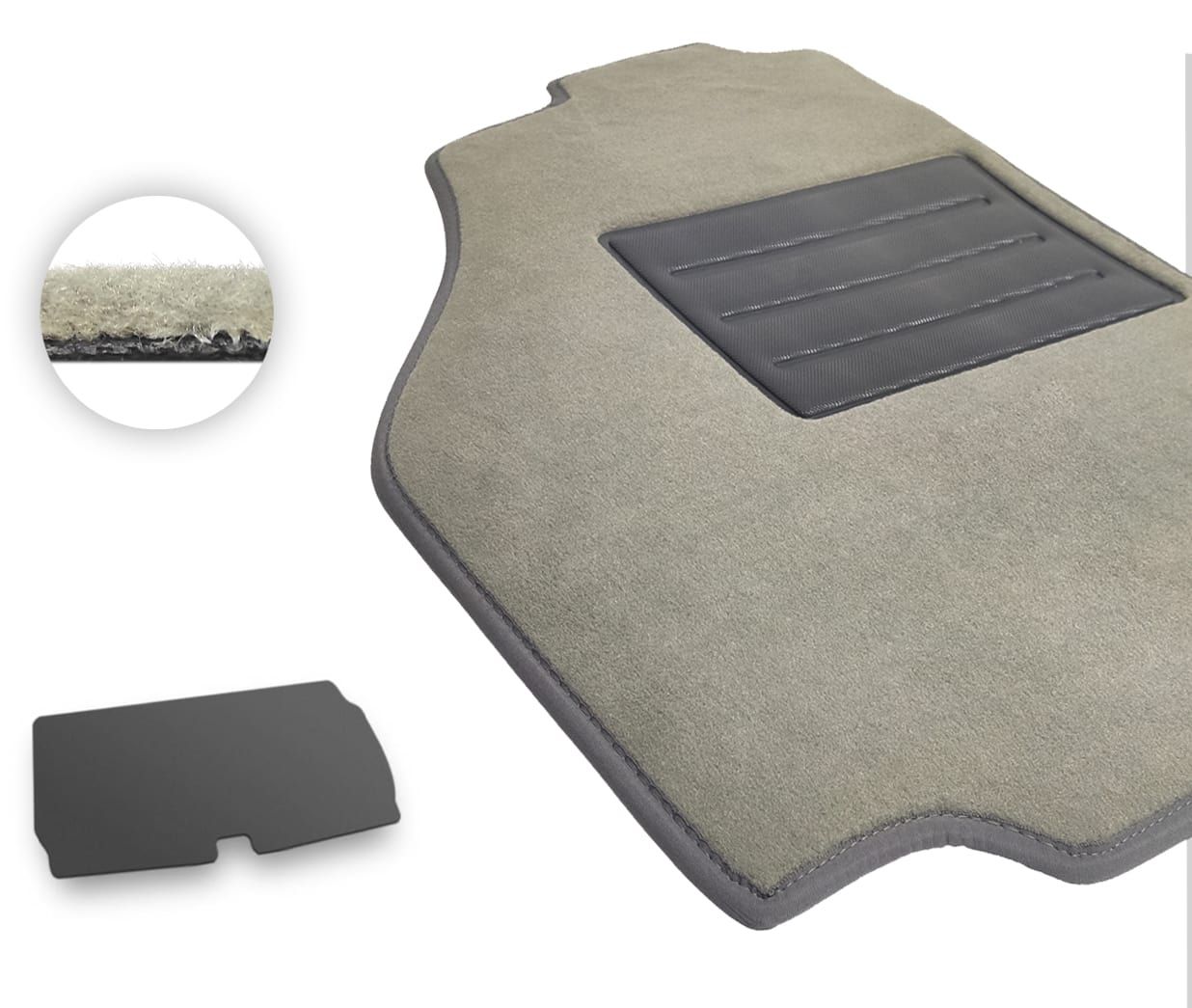 Текстильные коврики Pro-Eco Beige для Mercedes-Benz GLS-Class (X167)(разложенный 3 ряд)(багажник) 2019→ - Фото 1