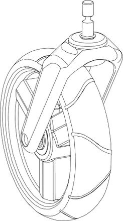 Колесо переднее в сборе 40192418 (Coaster XT)