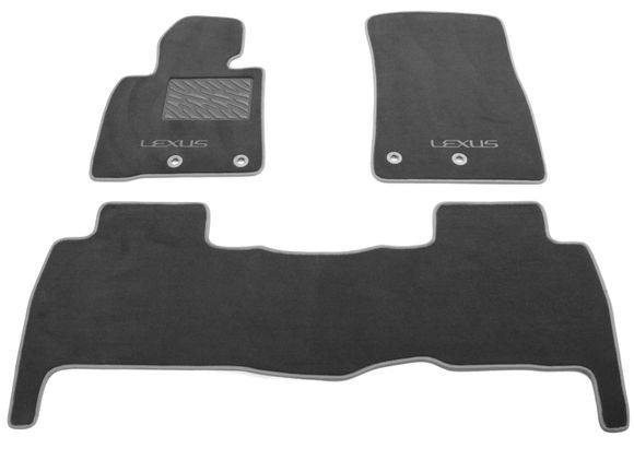 Двухслойные коврики Sotra Premium Grey для Lexus LX (mkIII)(J200)(1-2 ряд) 2016-2021