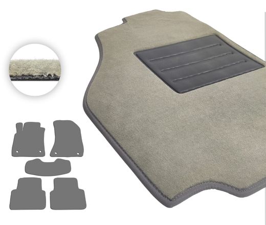 Текстильные коврики Pro-Eco Beige для Alfa Romeo 159 (mkI)(без клипс на 2 ряду) 2004-2011