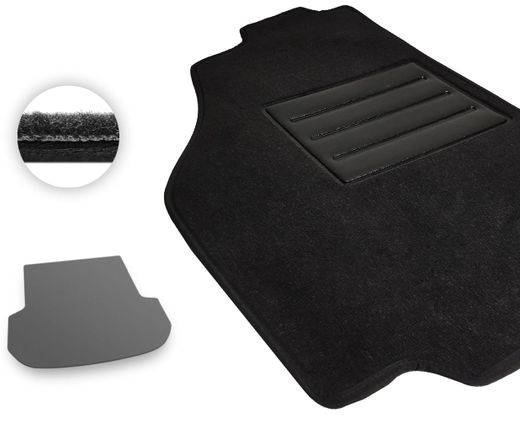 Текстильные коврики Pro-Eco Black для Kia Sorento (mkIII)(5 мест)(багажник) 2015-2020