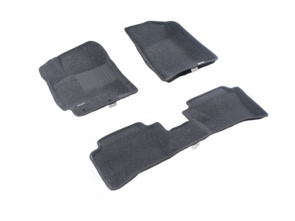 Трехслойные коврики Sotra 3D Classic 8mm Grey для Kia Rio (mkIII) 2011-2017