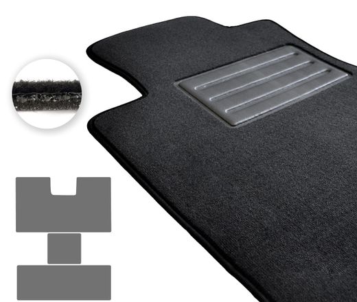 Текстильные коврики Pro-Eco Dark Grey для GMC Savana (mkI)(2 ряд - 1+1)(3 ряд - 3 места)(2-3 ряд) 2003→