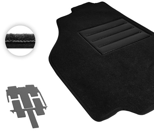 Текстильные коврики Pro-Eco Black для Peugeot 807 (mkI)(2-3 ряд) 2002-2014