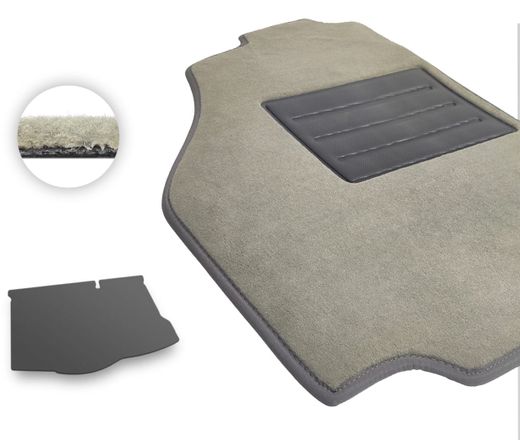 Текстильные коврики Pro-Eco Beige для Ford Ka (mkIII)(хетчбек)(багажник) 2014-2021