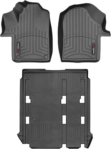 Коврики Weathertech Black для Mercedes-Benz V-Class (W447) 2014→ (без консоли на 2 ряду)(1-2 ряд) - Фото 1