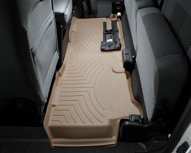 Коврики Weathertech Beige для Ford Super Duty (mkIII) 2012-2016 (SuperCab)(АКПП)(без рычага 4x4)(1 ряд - раздельный)(с пластиком под левую ногу) - Фото 3