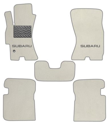 Двухслойные коврики Sotra Premium White для Subaru Legacy (mkIV) / Outback (mkIII)(с клипсой) 2003-2009