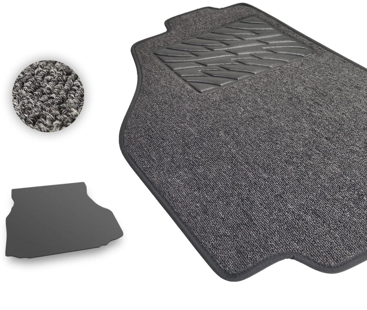 Текстильные коврики Pro-Eco Graphite для Saab 9-5 (mkI)(седан)(с органайзером слева)(багажник) 1997-2010 - Фото 1
