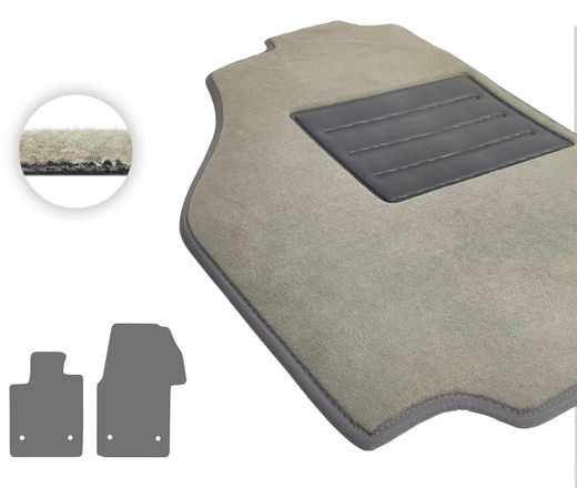 Текстильные коврики Pro-Eco Beige для Volkswagen Multivan (T7)(1 ряд) 2022→ АКПП