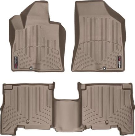 Коврики Weathertech Beige для Hyundai Santa Fe (mkII) 2007-2009 (2 крепления)