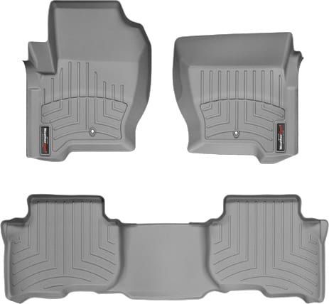 Коврики Weathertech Grey для Land Rover Discovery (mkIII)(L319) 2008-2010 / (mkIV)(L319) 2009-2012 (2 крепежных крючка)(1-2 ряд)