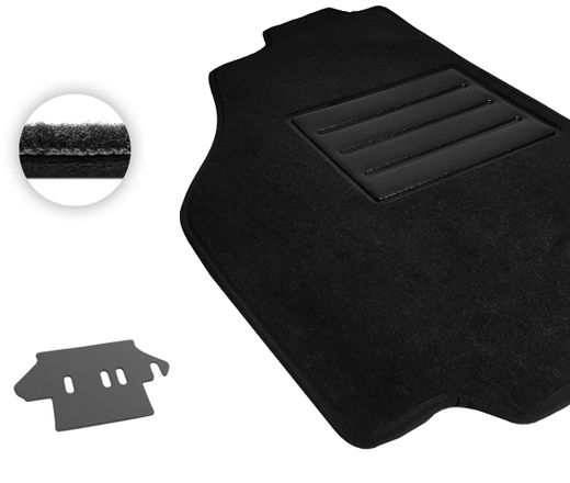 Текстильные коврики Pro-Eco Black для Nissan Patrol (mkVI)(Y62) 2010-2024 / Armada (mkII)(Y62) 2016-2024 (2 ряд цельный)(3 ряд)