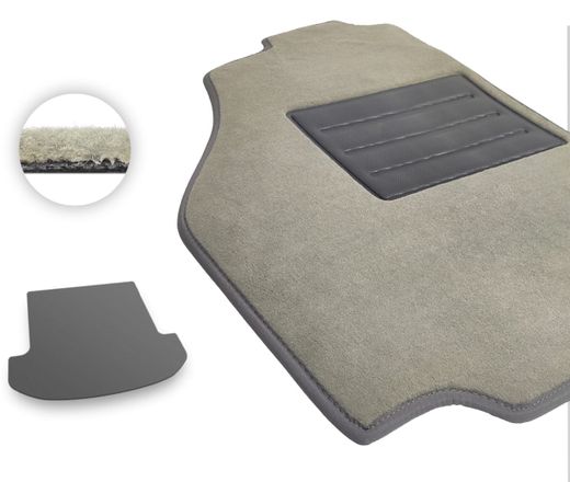 Текстильные коврики Pro-Eco Beige для Genesis GV80 (mkI)(багажник) 2020→