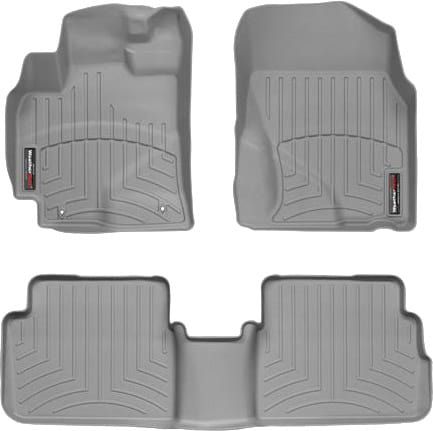 Коврики Weathertech Grey для Toyota Corolla (E140) 2006-2013 / Matrix (mkII) 2008-2014; Pontiac Vibe (mkII) 2009-2010 (USA)(2WD)(АКПП)(с воздуховодами под сидениями)