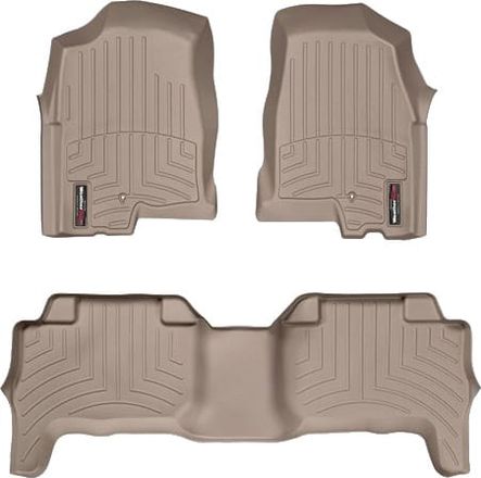 Коврики Weathertech Beige для Chevrolet Colorado (mkI); GMC Canoyn (mkI) 2003-2012 (crew cab)
