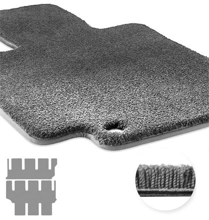 Двухслойные коврики Sotra Magnum Grey для Volkswagen Multivan (T5-T6)(одна сдвижная дверь)(2-3 ряд) 2003-2024