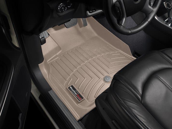 Коврики Weathertech Beige для GMC Acadia (mkI) 2006-2008; Buick Enclave (mkI) 2007-2008; Saturn Outlook (mkI) 2006-2008 (1 круглое крепление)(1 ряд) - Фото 2
