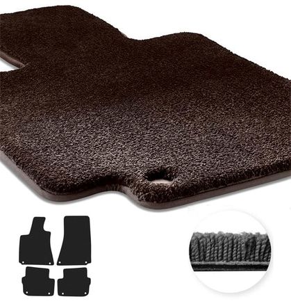 Двухслойные коврики Sotra Magnum Black для Maserati Ghibli (mkIII)(толстое крепление)(задний привод) 2013-2021