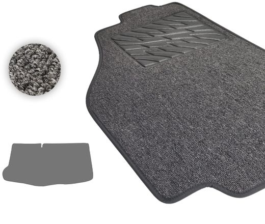 Текстильные коврики Pro-Eco Graphite для Hyundai i10 (mkI)(багажник) 2007-2014