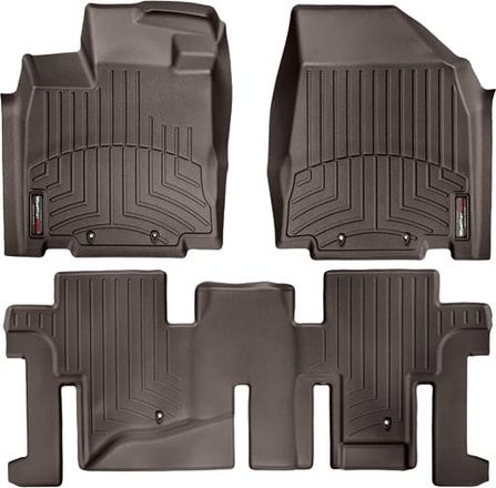 Коврики Weathertech Choco для Nissan Pathfinder (R52) 2012-2020; Infiniti JX (mkI) 2012-2013 / QX60 (mkI) 2013-2020 (1-2 ряд)