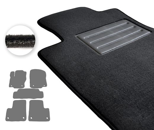 Текстильные коврики Pro-Eco Dark Grey для Mercedes-Benz GL/GLS-Class (X166) 2013-2019 / M/GLE-Class (W166) 2011-2019 (1-2 ряд)