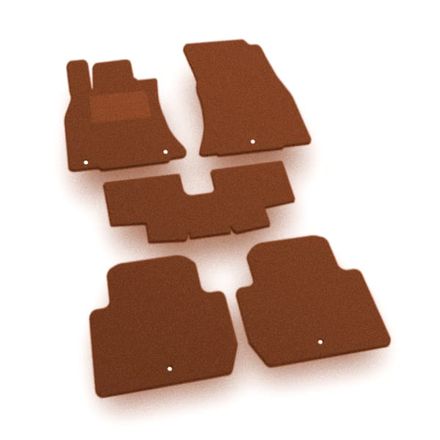 Двухслойные коврики Sotra Premium Terracot для Kia Stinger (mkI)(задний привод) 2017-2023