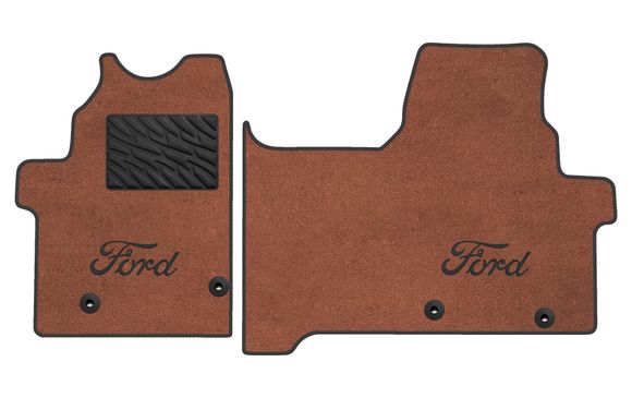 Двухслойные коврики Sotra Premium Terracot для Ford Tourneo / Transit Custom (mkII) 2023→ (МКПП)(1 ряд - 3 места)(1 ряд)