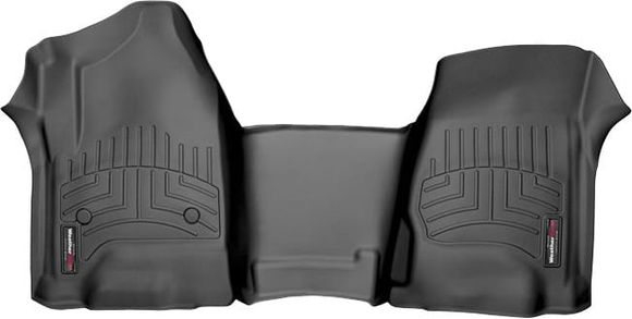 Коврики Weathertech Black для Chevrolet Suburban (mkXI) / Tahoe (mkIV) / Silverado (mkIII)(Double/Crew Cab); GMC Yukon / Yukon XL (mkXI) 2014-2019 (цельный)(1 ряд)