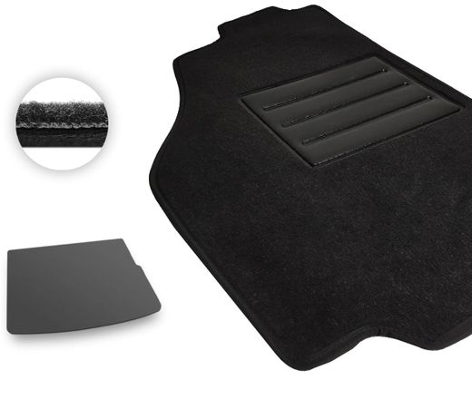 Текстильные коврики Pro-Eco Black для Lexus RX (mkIII)(с запаской)(багажник) 2009-2015