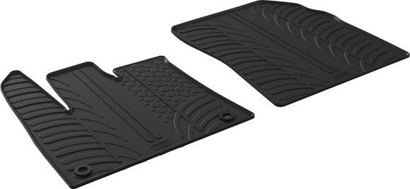 Гумові килимки Gledring для Citroen Berlingo (mkIII); Peugeot Rifter (mkI); Opel Combo (mkV)(E); Toyota ProAce City (mkI) 2018→ (овальні кліпси)(1 ряд)