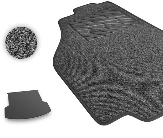 Текстильные коврики Pro-Eco Graphite для Hyundai Santa Fe (mkV)(5 мест)(верхний уровень)(багажник) 2024→