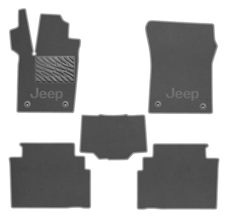 Двухслойные коврики Sotra Premium Grey для Jeep Grand Cherokee (mkIV)(WK2) 2016-2021