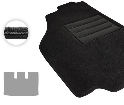 Текстильные коврики Pro-Eco Black для Volkswagen Caravelle (T6.1)(L1)(багажник) 2021-2024