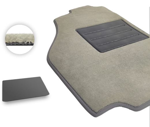 Текстильные коврики Pro-Eco Beige для Chevrolet Matiz (mkI)(багажник) 2000-2005