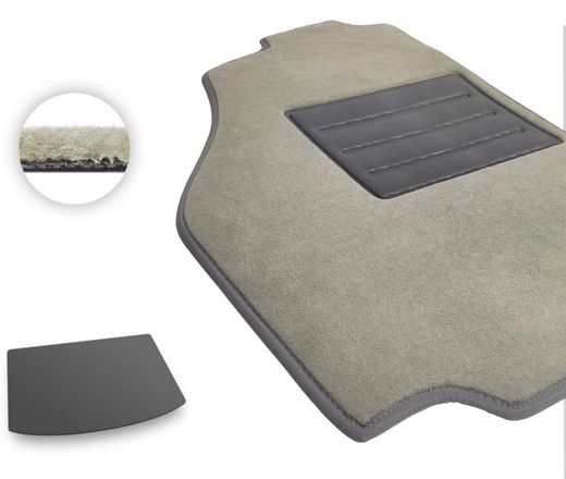 Текстильные коврики Pro-Eco Beige для Kia Rio (mkIII)(хетчбек)(без вырезов)(багажник) 2011-2017