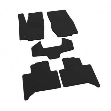 Двухслойные коврики Sotra Premium Black для Toyota Land Cruiser Prado (J250)(без охлаждения в подлокотнике)(1-2 ряд) 2023→