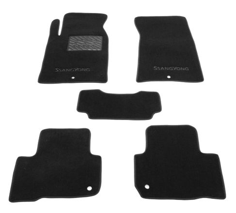 Двухслойные коврики Sotra Classic Black для SsangYong Rexton (mkI)(1-2 ряд) 2007-2012