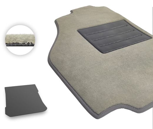 Текстильные коврики Pro-Eco Beige для Mercedes-Benz EQS (X296)(SUV)(5 мест)(багажник) 2022→