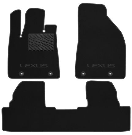 Двухслойные коврики Sotra Premium Black для Lexus RX (mkIII)(с клипсами) 2012-2015