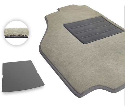 Текстильные коврики Pro-Eco Beige для Nissan Patrol (mkVI)(Y62) 2010-2024 / Armada (mkII)(Y62) 2016-2024 (сложенный 3 ряд)(багажник)