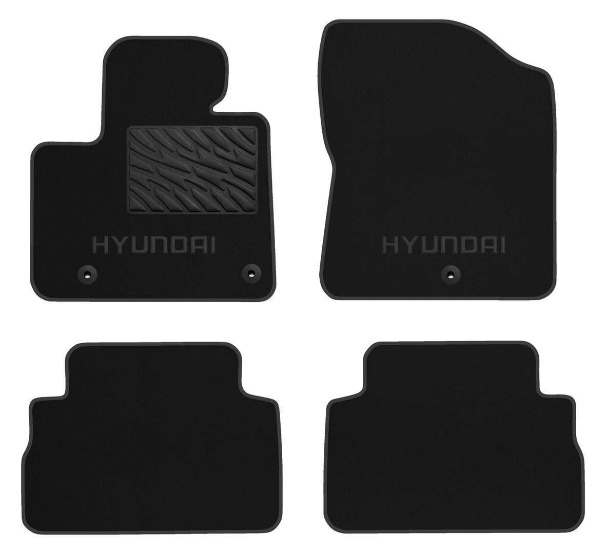 Двухслойные коврики Sotra Premium Graphite для Hyundai Santa Fe (mkIV) 2020-2023 (гибрид/PHEV)(1-2 ряд) - Фото 1